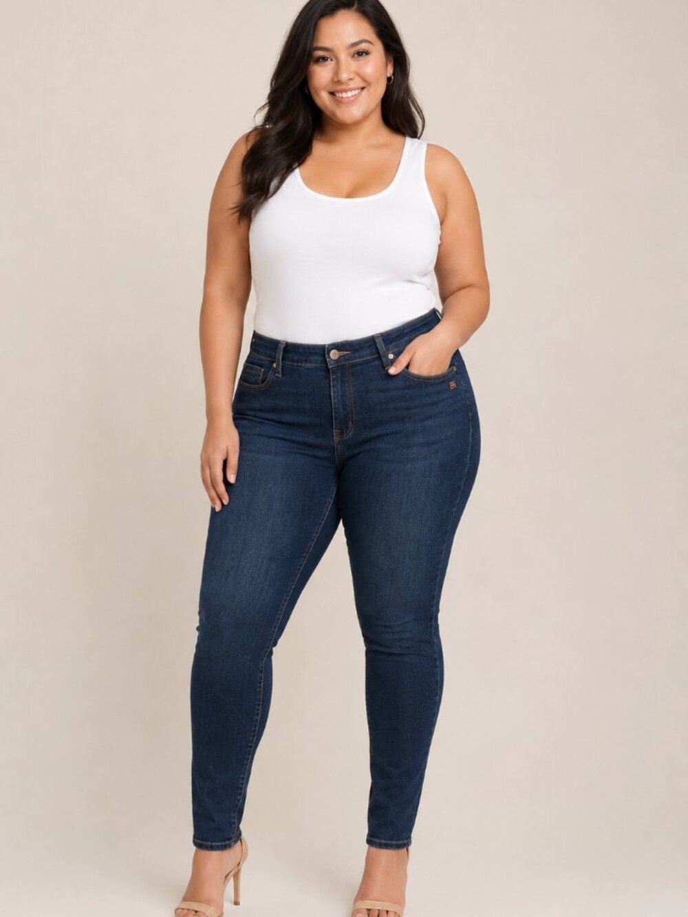 Amherst Skinny Jeans Women’s Size 18 Dark Wash Stretch Denim Skinny Leg